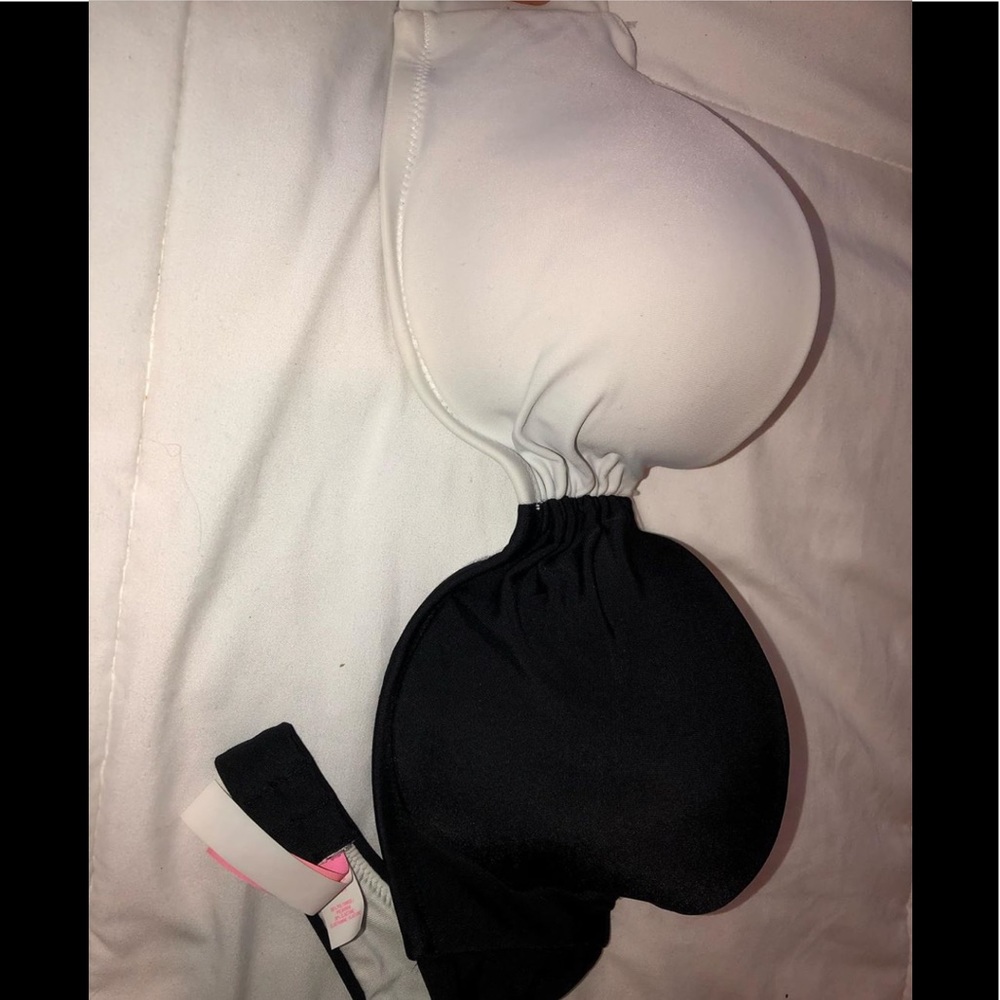 Victoria Secret Black and White Strapless Bikini